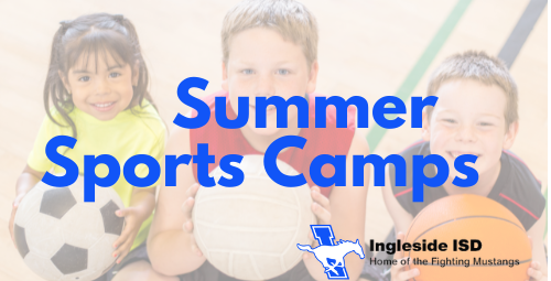 Blue Text: Summer Sports Camps 