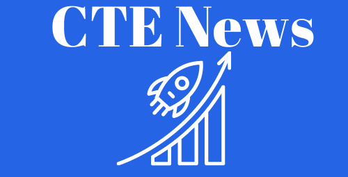 CTE News in White Text with Blue Background