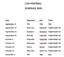 LTJH 2020 Football Information